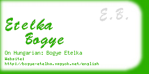 etelka bogye business card
